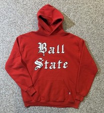 Vtg Ball State University Russell Athletic Made In USA Hoodie. Size XL.