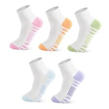 Ankle Socks For Women Athletic Moisture Wicking Women's Quarter 6-8 Multicolor