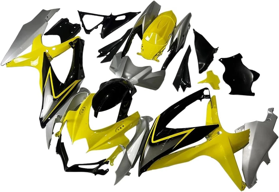 Carenado gris amarillo para Suzuki 2008 2009 2010 GSXR600 GSXR750 K8 carrocería ABS Foto 3 de 4
