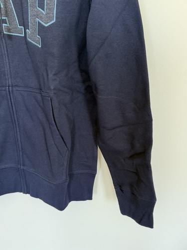 Sudadera con Capucha Gap Logo Tapiz Azul Marino Cremallera Completa Arco -M Nueva con Etiquetas $49.99 - Imagen 4 de 17