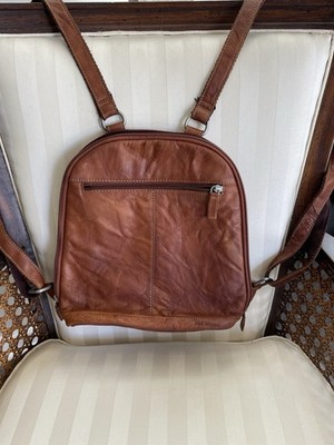 Jack Georges Brown Genuine Leather Voyager Backpack Small