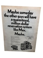 1969 National Car Rental Vintage Print Ad Max Computer Reservation System