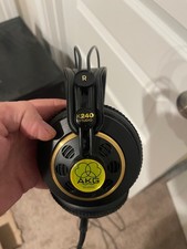 AKG K240 STUDIO Over- Ear Headphones - used good condition 1/8 and 1/4 adapter