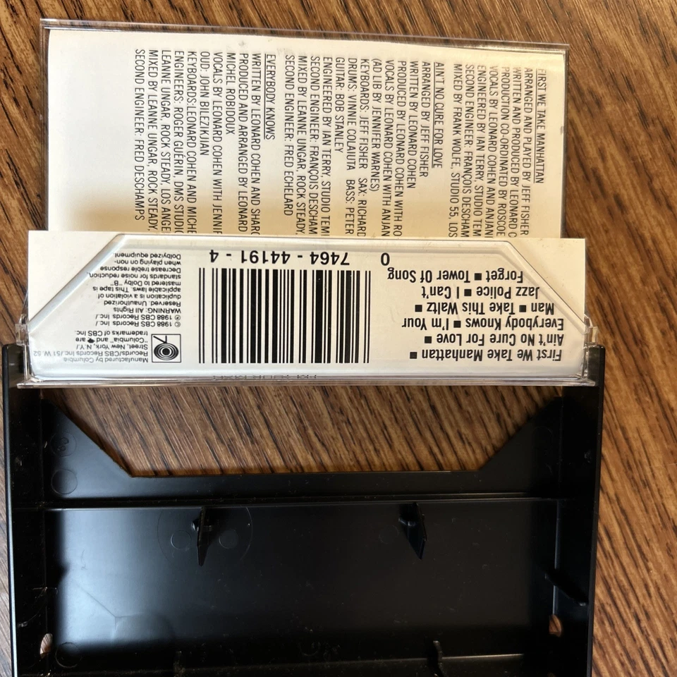 LEONARD COHEN - I’m Your Man - Cassette Tape - PLAY TESTED / SOUNDS GREAT! VG ++ Foto 3 de 3