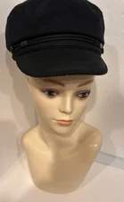 ISABEL MARANT x H&M Black Fisherman Newsboy Cap Wool Hat SZ 8-12 year # 7184