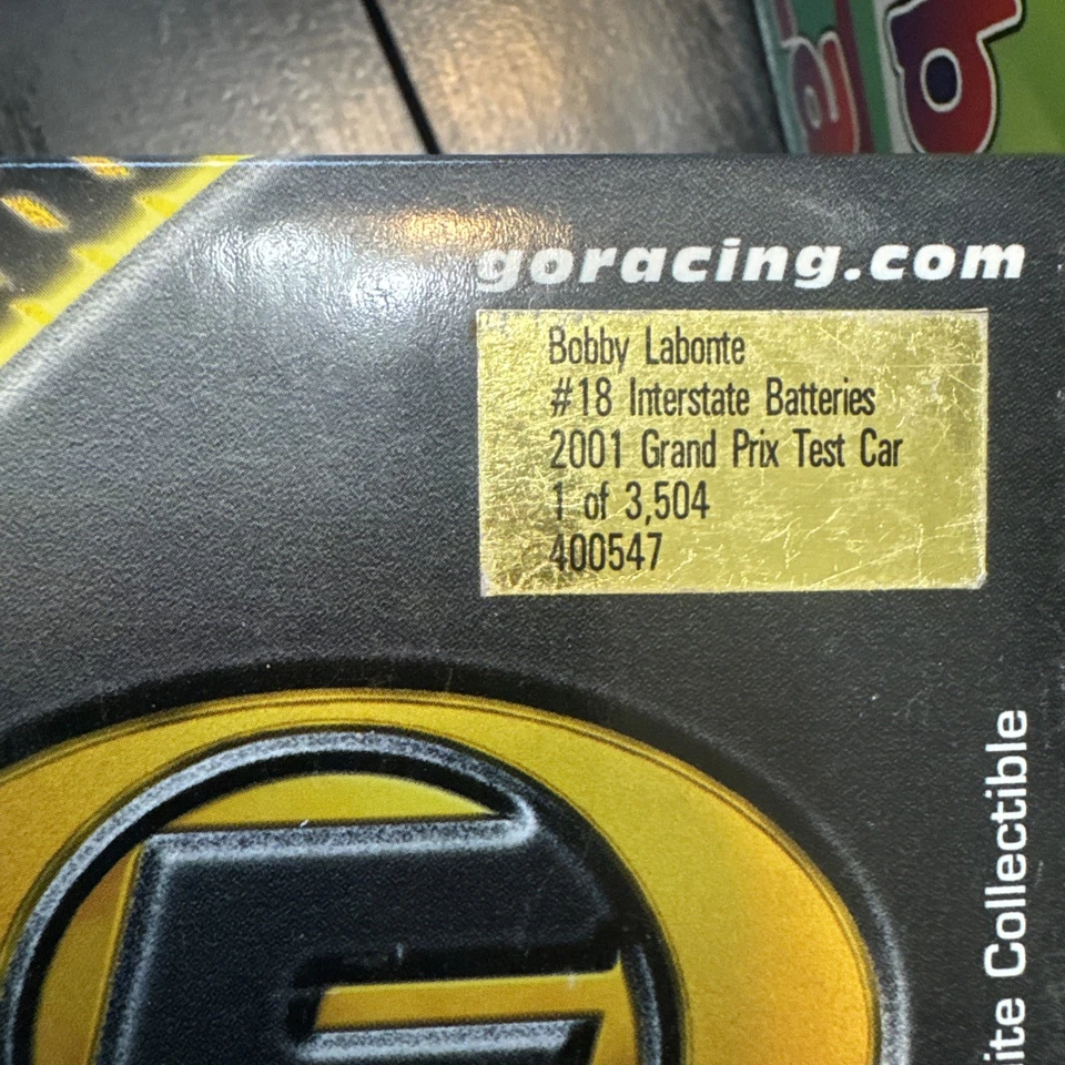 Coche de prueba de baterías interestatales Bobby Labonte ELITE #18 2001 1:24 Nascar diecast Foto 4 de 4
