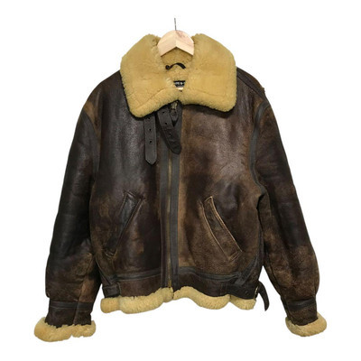 Schott B-3 Brown Leather Sheepskin Vintage Military Flight Schott B-3 Brown Leather Sheepskin Vintage Military Flight