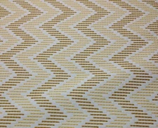 ETHAN ALLEN MIA SUN YELLOW WHITE CHEVRON UPHOLSTERY FABRIC BY THE YARD 57" W