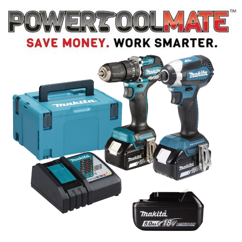 Makita DLX2460T3J 18v Kit DHP487 Combi Drill DTD153 Impact