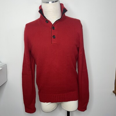 Polo Ralph Lauren 100% cachemire bouton faux col pull homme M