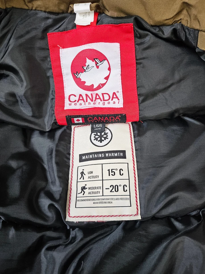 Chaqueta Canada Goose/Grande/Oliva/Capucha con ribete de piel Foto 3 de 4