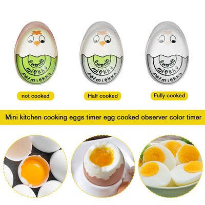 Color Changing Plastic Boiled Egg Alarm Cute Mini Kitchen Gadgets (Green) Deu