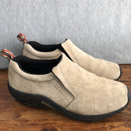 Merrell Jungle Moc Herren Größe 12 Taupe Wandern Slipper Wildleder Freizeitschuhe
