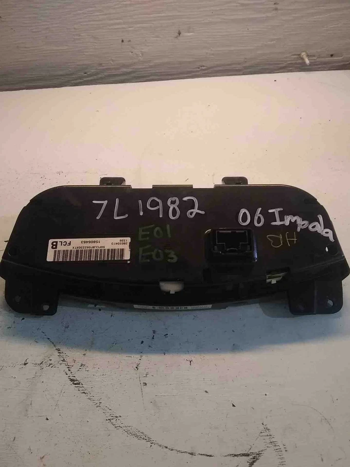 2006 CHEVY CHEVROLET IMPALA SPEEDOMETER CLUSTER OEM ID 15806463 OPT UH8 - Image 3 of 4