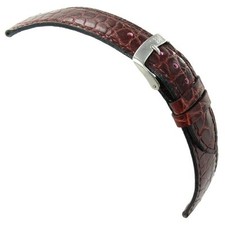 18mm Morellato Genuine Italian Leather Crocodile Grain Burgundy Watch Band 751
