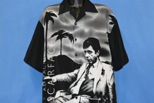vtg Y2K SCARFACE AL PACINO ORIGINAL GANGSTER AOP MEN'S BUTTON DOWN SHIRT 2XL
