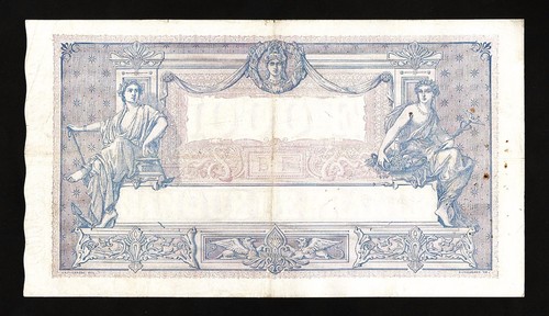 France 1000 Francs 1917, aXF, P-67g , BLEU AT ROSE - Picture 2 of 2
