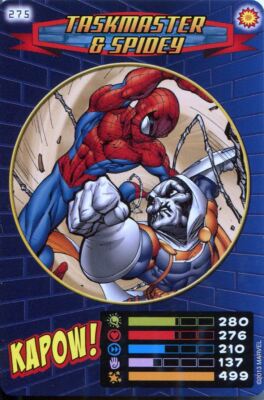 Spiderman Heroes And Villains Card #275 Taskmaster & Spidey