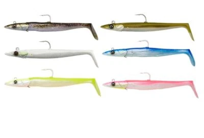 Savage Gear SANDEEL V2 Sandaal Meeresangel Set 2+1 jede Größe/Farbe Heilbutt