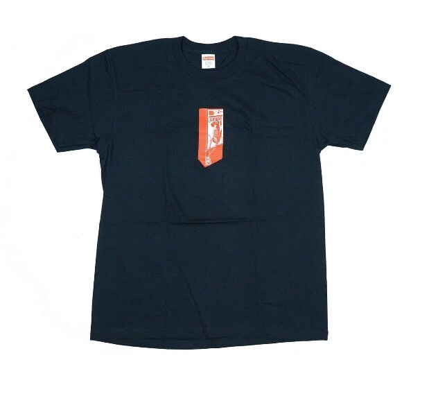 Tee shirt Supreme Payphone bleu marine moyen NEUF FW18T37