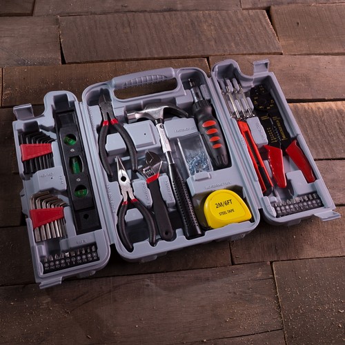 Stalwart 130PC Tool Set - Hand Tools for Home Improvement Projects (Gray) - Picture 5 of 6