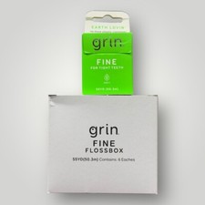  6 Grin Fine Flossbox for Tight Teeth MINTY 55 YD BOX