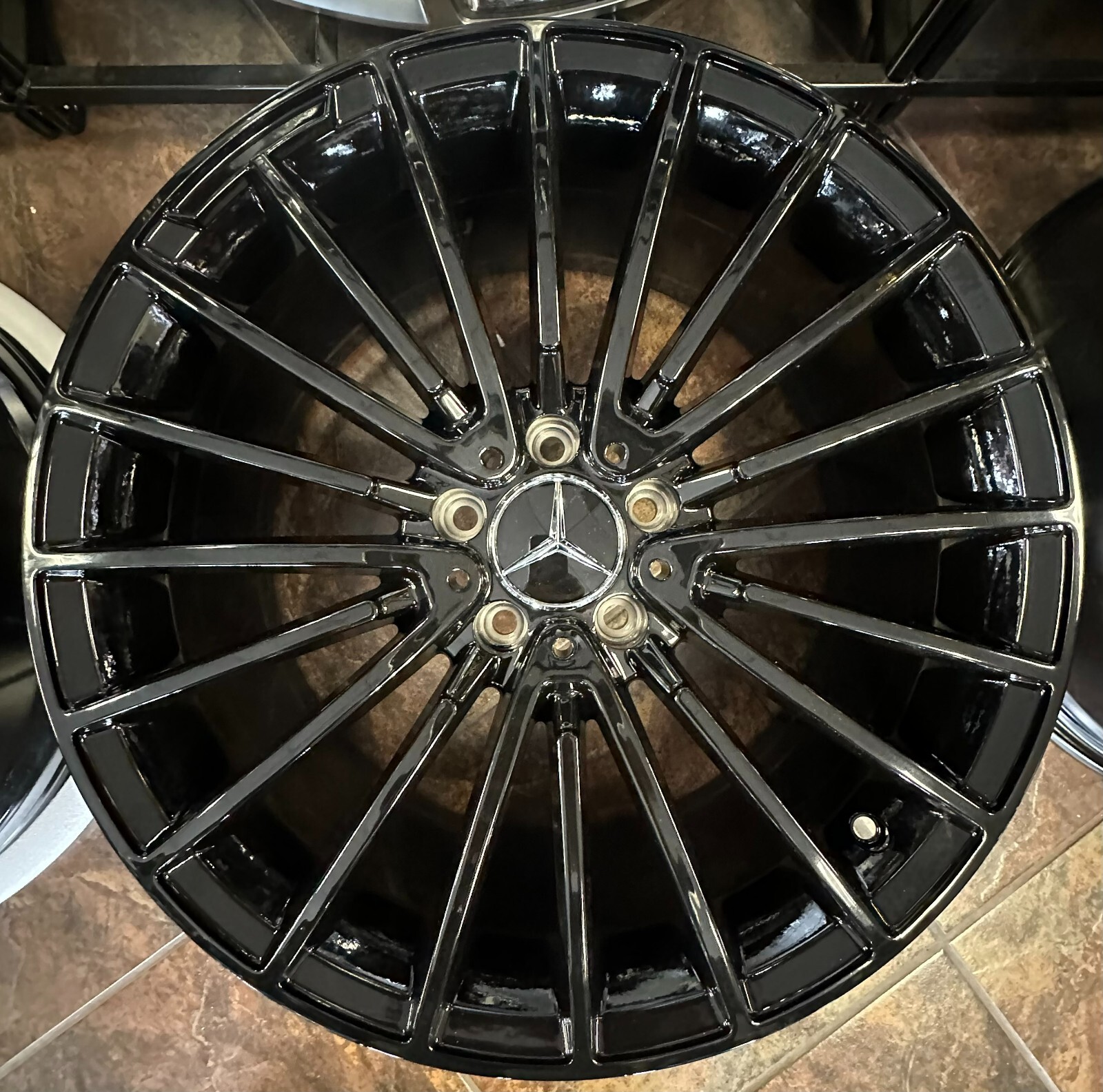 22'' Wheels fit Mercedes S550 CLS Bentley S63 Gloss Black Rims Tires GLC CL63