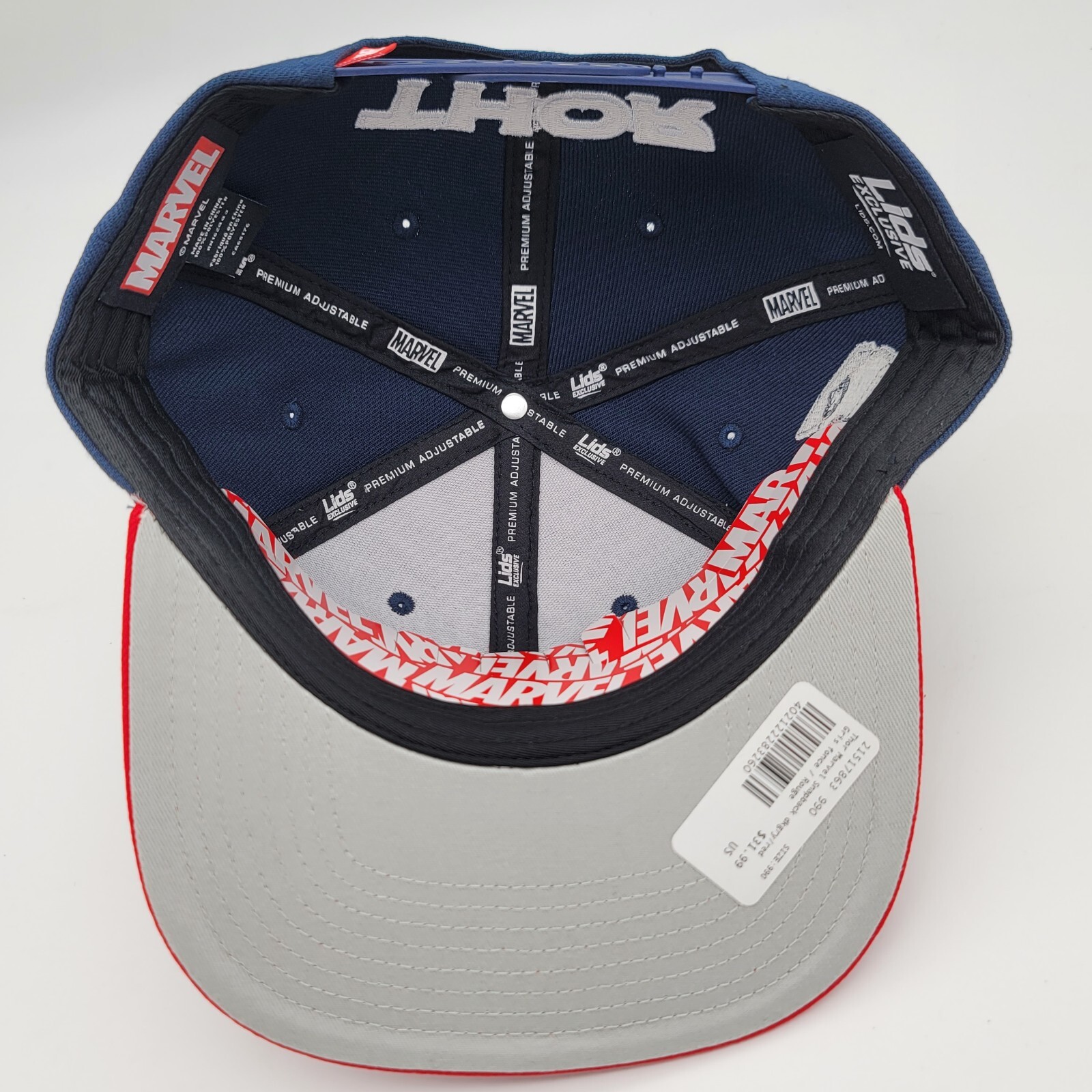 Marvel Avengers Thor Hat Cap Lids Exclusive Snapback Blue Red Logo Blockhead eBay