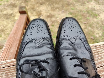 LLoyd Germany Farrow  Black Leather Oxford Brogue Dress Shoes MNS SZ 11.5 LLoyd Germany Farrow Classic Black Leather Oxford Brogue  main image 2