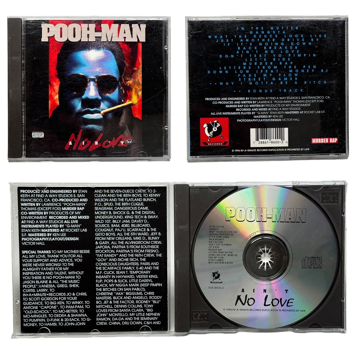POOH-MAN Ain't No Love Gangsta Hip Hop G-Man Stan In-A
