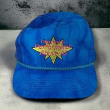 Vintage Polaris Performance Above All Blue Snapback Cap Hat Nylon Embroidered