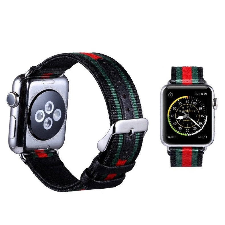 Correa de reloj de cuero de lujo para Apple Watch Series 5 6 7 8 9 42 mm 42 mm 45 mm Foto 4 de 4