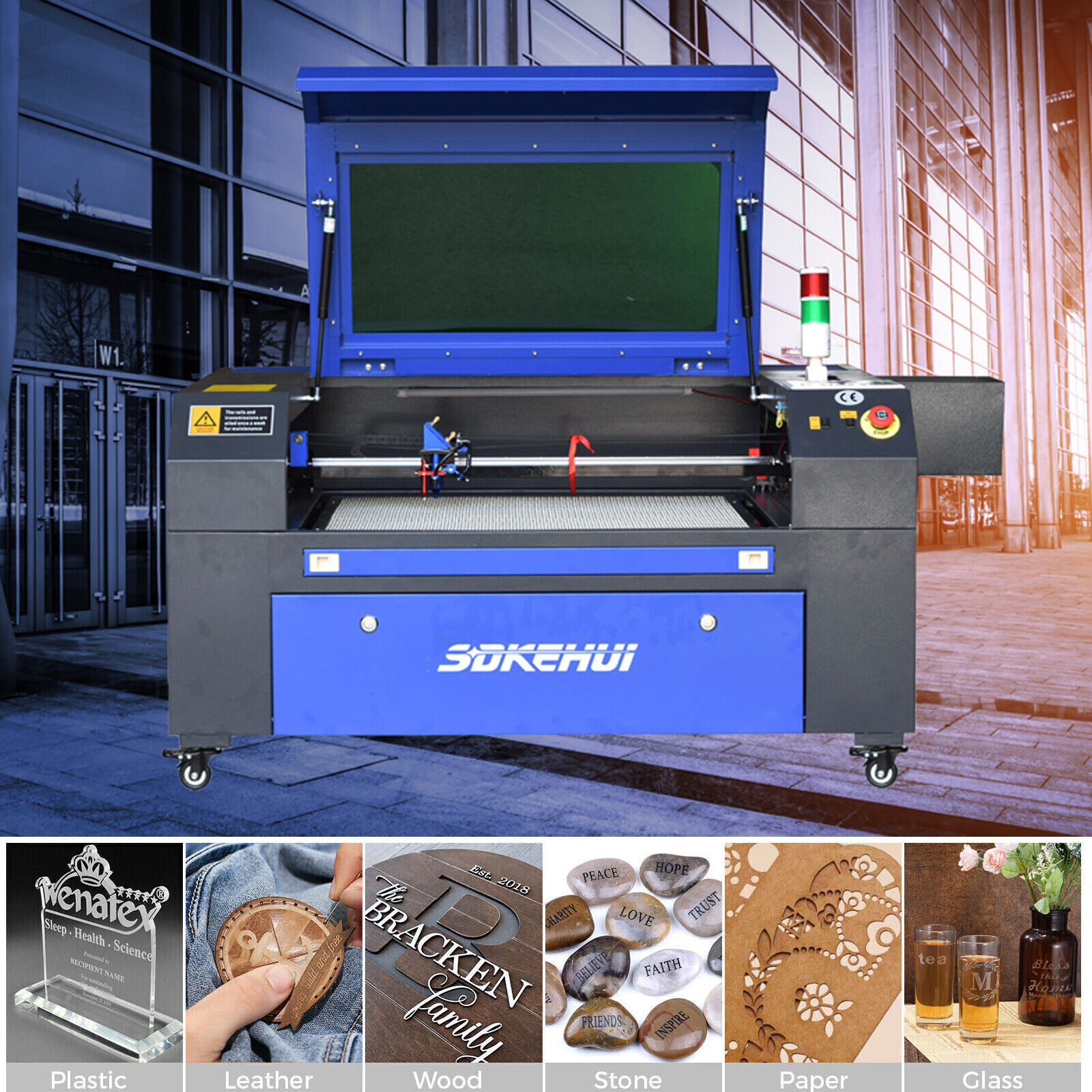 700x500mm 80W CO2 Laser Graviermaschine Gravurmaschine Cutting Tool Engraving DE