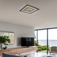 Deckenlampe Deckenleuchte Aufbaupanel KüChenlampe Grau 1 Flammig Led L 48 Cm