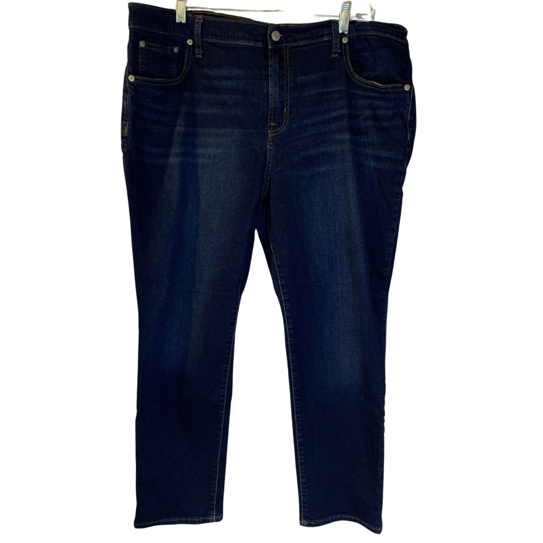 Gap Women's Girlfriend Jeans Size 18 Dark Indigo Ankle Soft Wear