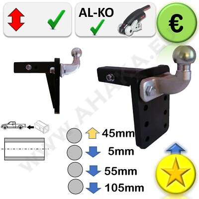 US-Adapter Anhängerkupplung 2'' für GMC Trailblazer II 2012- 4 Höhen