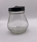 VINTAGE HAZEL ATLAS GLASS 5047 CONDIMENT JAR Federal Tool Company Lid