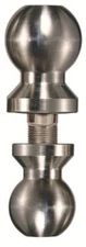Trimax 2" & 2-5/16 Double Tow Ball Stainless Steel Tdbsx22516