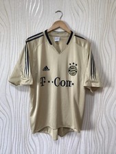 BAYERN MUNICH 2004 2005 AWAY FOOTBALL SHIRT SOCCER JERSEY VINTAGE ADIDAS GOLD