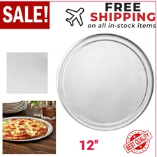 Pizza Pan Standard Aluminum Oven Plate Wide Rim Non Stick Baking Tray 12 Inch