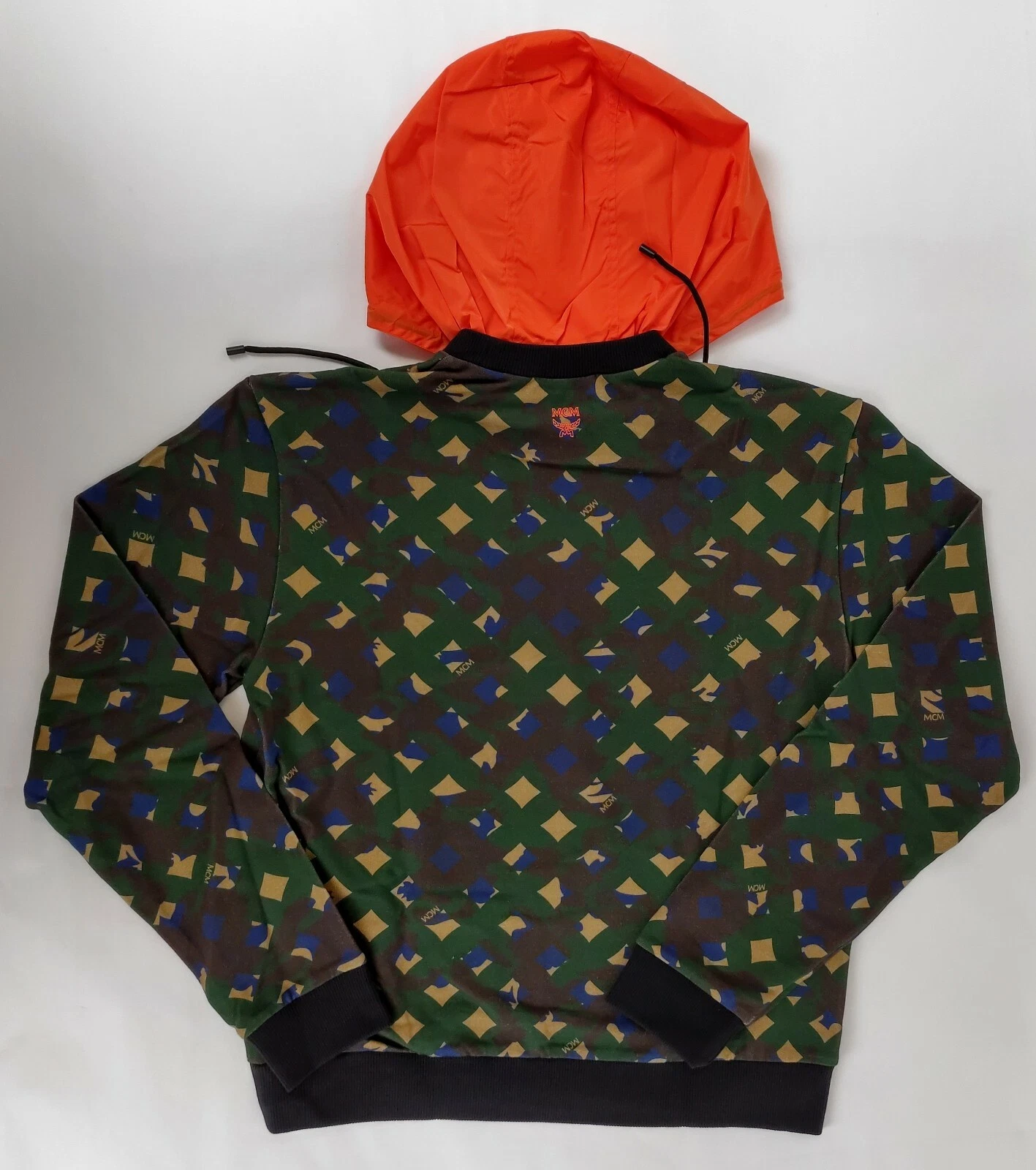 MONCLER Felpa con cappuccio in nylon rimovibile da uomo verde giungla $625 MCM MHA9AMM14G6