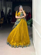 Function Wear Vichitra Silk Lehenga Choli With Designer Dupatta For Women