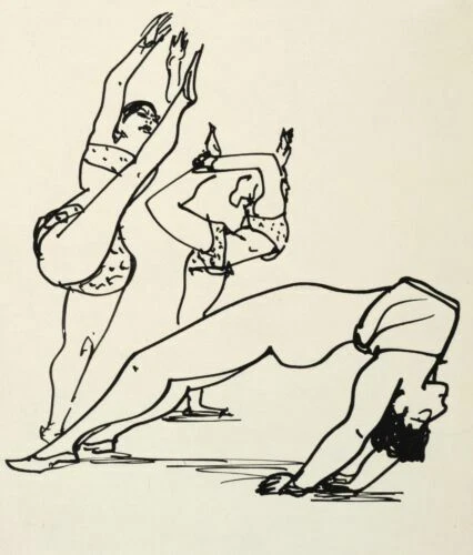 Dibujos artísticos Baile de dibujos animados de tinta