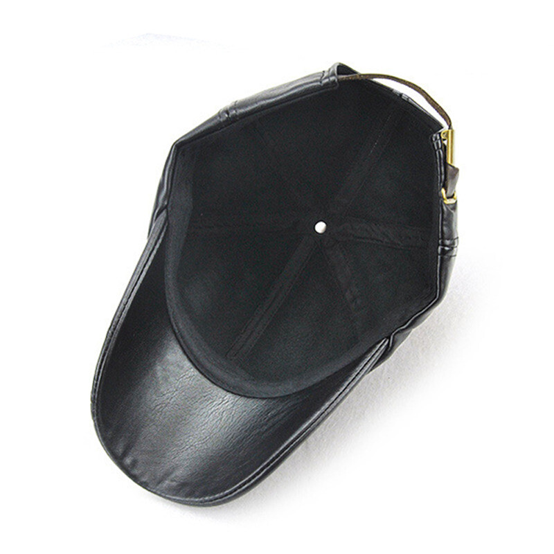 Mumcu's Leather Baseball Cap Sheepskin Adjustable Classic