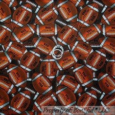 BonEful Fabric FQ Cotton Quilt USA Football Soccer Leather Ball School Sport Boy