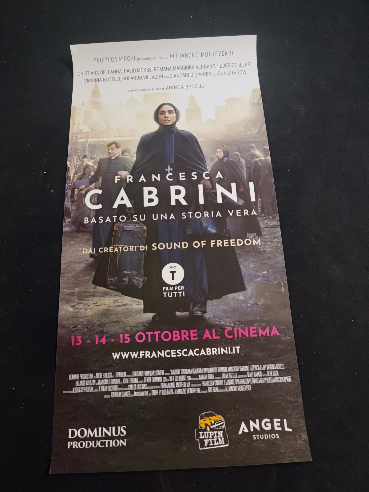 Locandina originale film Francesca Cabrini (2024) - Regia di Alejandro Monteverde