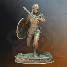 DM Stash Miniatures Female Human Warrior Fighter Freya DnD Fantasy Pathfinder 3D
