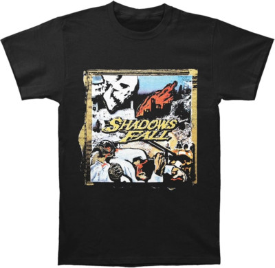 Thoughts Without Words Shadows Fall Music Black T-Shirt Cotton