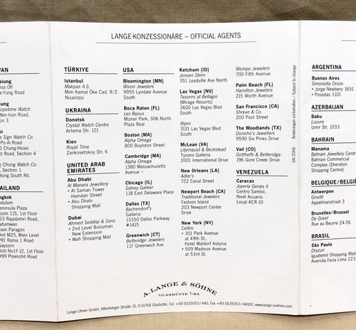 A. Lange & Söhne Official Agents Booklet Leaflet Datograph Moonphase Calendar / - Picture 8 of 10