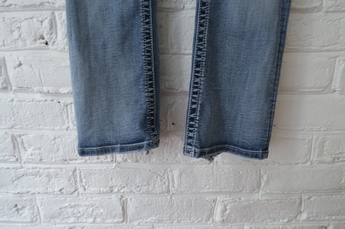 Miss Me Signature Bootcut Jeans Womens Sz 29 Light Wash Embellished Bling Sequin - Picture 13 of 16